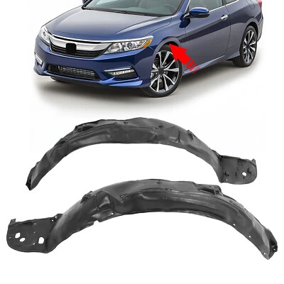 Front Inner Fender Liners Splash Guard For Honda Accord Sedan 2013-2015 Foto 1 de 4
