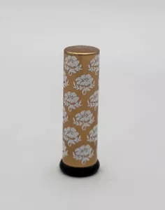Coty 24 Luminescent Lipstick Persimmon Gold Tone White Floral Case vintage - Picture 1 of 4