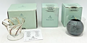 PARTYLITE (2) STARRY NIGHT 3" BALL CANDLES & ROMANIAN RHAPSODY VOTIVE HOLDER - Picture 1 of 24