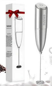 Dutewo Portable Milk Frother - Silver $15 NEW #97 - Picture 1 of 5