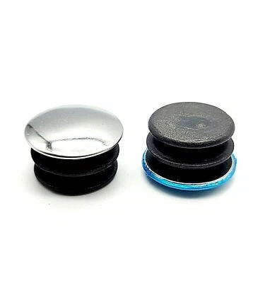 WESTERN SUPPLY WAREHOUSE 1" Round Nickel Chrome Tubing Plugs For 1" OD Pipe Silver Cap Hole Cover Snap in