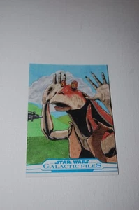 Jar Jar Binks Artist Proof Sketch Card-Topps Star Wars-Matt Steffens 1/1 - Picture 1 of 2