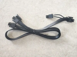 MSI EPS 12V PCIe 8 PIN FEMALE TO DUAL 6+2 PIN FEMALE POWER CONNECTOR CABLE NEW! - Picture 1 of 2