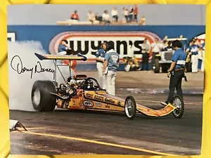 Tarjeta de héroe original de la década de 1970 NHRA Top Fuel Dragster Tony Nancy autografiada - Imagen 1 de 4