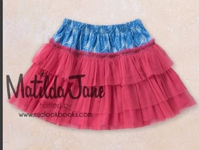 NWT Matilda Jane Friends Forever Amber Tulle Skirt Girls Coral Pink Red SIZE 10  - Image 1 of 4