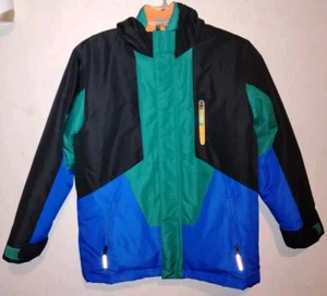Champion Jacket Youth Medium 8/8 Color Block Winter Jacket Hooded - Picture 1 of 17