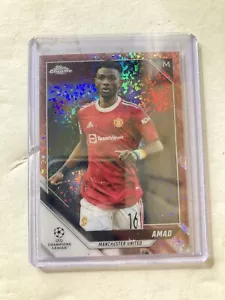 2021-22 Topps Chrome UCL Rose Gold Mini Diamond /125 Amad Diallo Manchester #11 - Picture 1 of 6