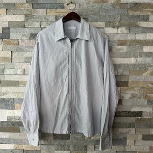 Prada Zip Shirt Jacket Mens 2000s Vintage Mens Large Cotton - Picture 1 of 8