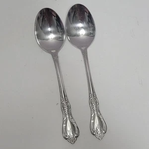 Cucharas de sopa Oneida Kennett Square Distinction cubiertos de acero inoxidable de lujo 2 lugares - Imagen 1 de 4