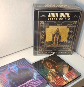 John Wick 4 Movie Collection + Ballerina 4K Steelbooks-NEW (Sealed)-Box Shipping - Picture 1 of 9