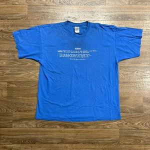 Y2K / Vintage Windows Blue Screen Of Death BSOD Grafik T-Shirt Gildan XL Coding - Bild 1 von 7