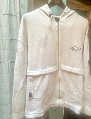 1990's Greg Norman Shark Sweatshirt Men's M Full Zip Hoodie, Attack Life Emblem - Image 1 of 4