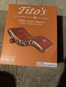 Tito's Handmade Vodka Chaise Lounge Pool Float Inflatable 71x24 New In Box - Picture 1 of 2