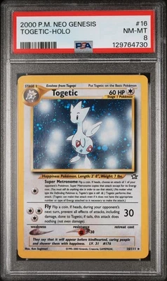Togetic ⭐️ 16/111 Neo Genesis Vintage Holo Pokemon PSA 8 JUST GRADED - Image 1 of 2