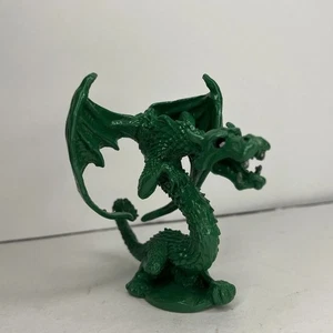 VTG Ral Partha Pewter Dragon Green W/Red Jeweled Eyes Figurine - 1983 - Picture 1 of 8