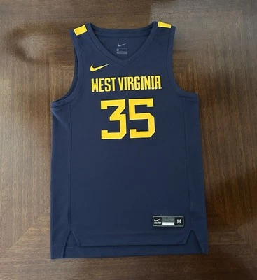 Camiseta Nike para niños y jóvenes (West Virginia #35) azul talla mediana Foto 1 de 4