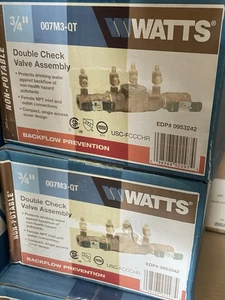 Watts 3/4 Zoll Doppelrückschlagventil-Baugruppe - 007M3-QT nicht trinkbar - Bild 1 von 3