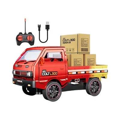 Camión de control remoto vehículo de juguete con luz y sonido camiones para niños jugar carreras  Foto 1 de 4