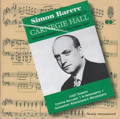 Simon Barere - Simon Barere at Carnegie Hall - Simon Barere CD OXVG The Cheap - Image 1 of 2
