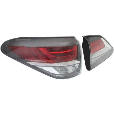 Juego de luces traseras para Lexus RX350 RX450h 2013-2015 LH RH exterior transparente/rojo halógeno Foto 1 de 4