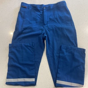 Redwing Flame Resistant FR Work Wear Pants Men 38/34 Blue Reflective Striped - Picture 1 of 7