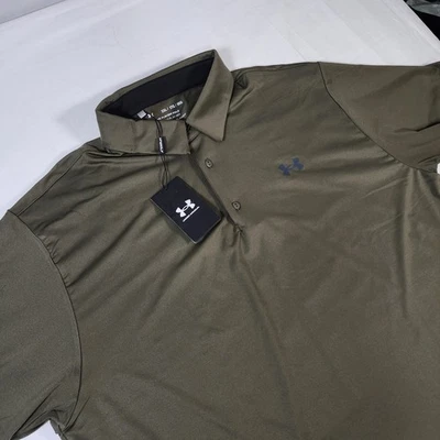 Camisa Polo Under Armour Golf Playoff Para Hombre 2XL Verde Oliva Ejército Heatgear Suelta Foto 1 de 4