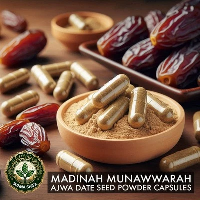 SUNNAH SHIFA ✅ Ajwa Date Seed Powder Capsules 🌿 Natural Heart Support, Energy & Immune Boost