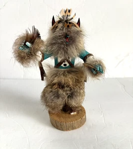 Vintage Kachina Wolf Dancer Doll Navajo Hopi Artist Signed V.G. 7” - Picture 1 of 8