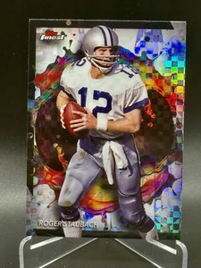 2024 Topps Finest Football #210 Roger Staubach Rare Checkerboard Refractor - Picture 1 of 2