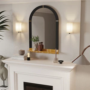 30in Large Bathroom Mirror Entryway Living Room Black Frame Wall Accent Mirror - Picture 1 of 15