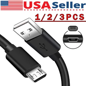 3/6ft Micro USB Fast Charging Cable Cord For Samsung Android Phone Charger - Picture 1 of 20