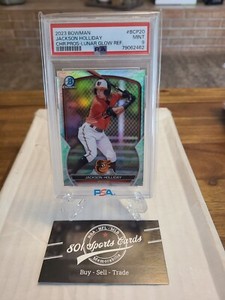 2023 Bowan Chrome Jackson Holliday Lunar Glow Refractor BCP20 PSA 9 Orioles 