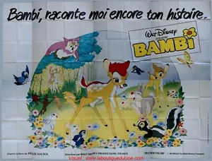 BAMBI Affiche Cinéma GEANTE 4x3 WIDE Movie Poster DISNEY - Imagen 1 de 1