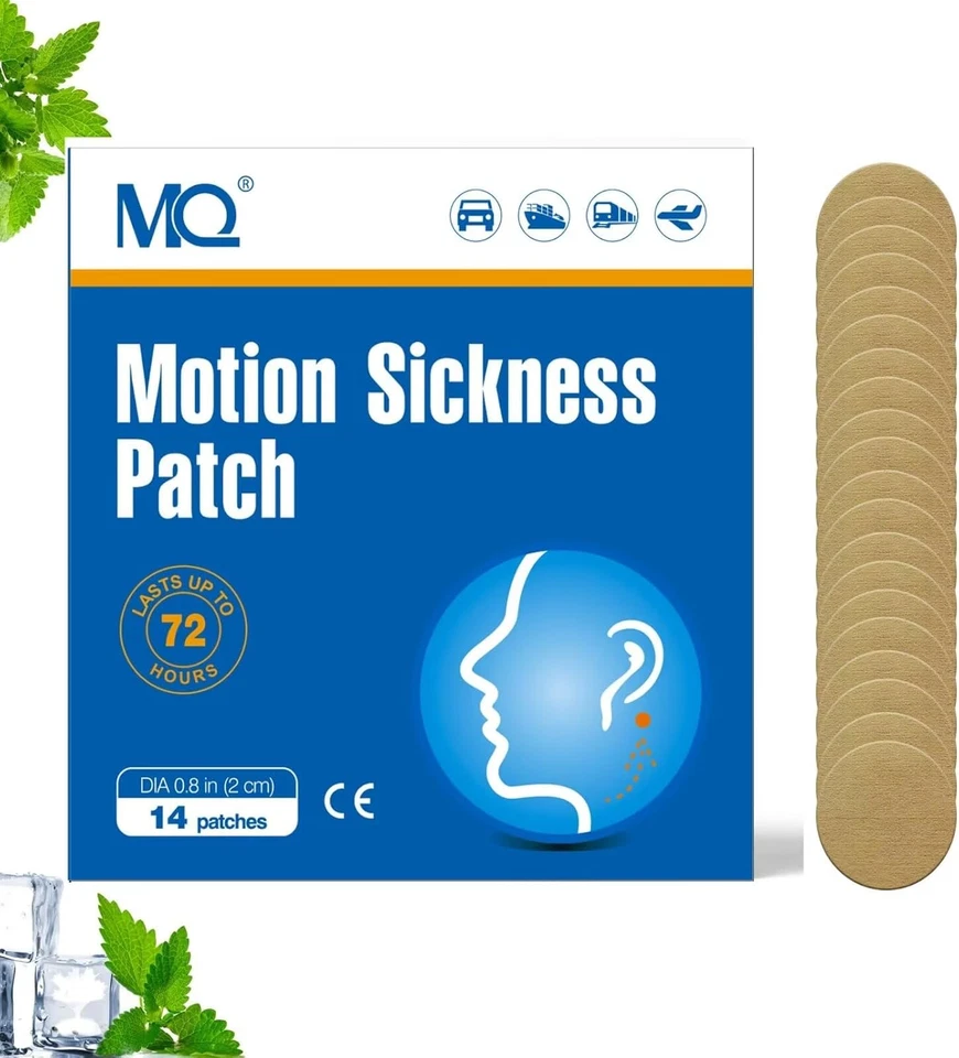 MQ 42ct Motion Sickness Patch for Car and Boat Rides, Cruise and Airplane Tri... - image 1 of 1