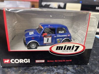 Corgi CC82241; BL/Rover Mini 7 Racing Club; James Hall; RN1; Excellent Boxed - Image 1 of 4