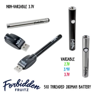 510 Threaded Battery 280mAh Variable and Non Variable Voltage Options UK Seller - Picture 1 of 11