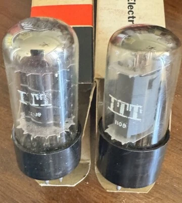Par de tubos de alimentación ITT (fuente Mullard) 12V6 NOS a juego Foto 1 de 4