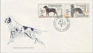Afghan Greyhound Slovensky Kopov Slovak Hound Dogs Czech FDC Cover 1965 - Picture 1 of 1