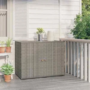 Storage Unit Outdoor Storage Cabinet Patio Storage Box Poly Rattan vidaXL - Picture 1 of 24