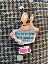 CHRISTMAS ORNAMENT For Women Ladies - Gift - “ We’re Not Gossiping, Networking”