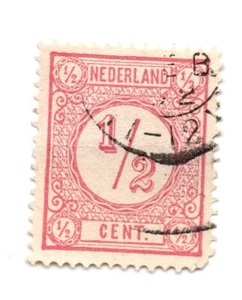 Netherlands SC# 34 1876 New Daily Stamps 1/2c Rose SG: 131 Perf: 12 1/2 (a13) - Picture 1 of 1