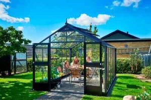 Gewächshaus Juliana Premium 13,0 m² Alu anthrazit 3mm Sicherheitsglas - Bild 1 von 8