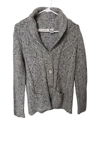 Maglione cardigan Architetto Petites grigio maglia con cavi PL misto lana - Foto 1 di 11