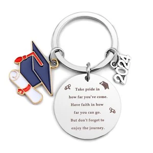 Graduation Keychain Gift Class of 2024 High School or College Grad Gift Idea - Picture 1 of 6
