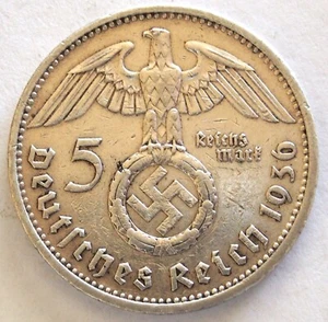 1936 'A' Germany 5 Mark Coin - Picture 1 of 2
