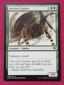 Magic The Gathering COMMANDER LEGENDS CMR SENTINEL SPIDER green card MTG - Picture 1 of 2