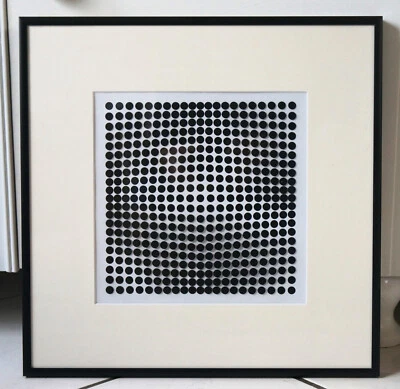 Victor Vasarely, Oeuvres Profondes Cinetiques 1973, Op Art inkl. Rahmen - Bild 1 von 4