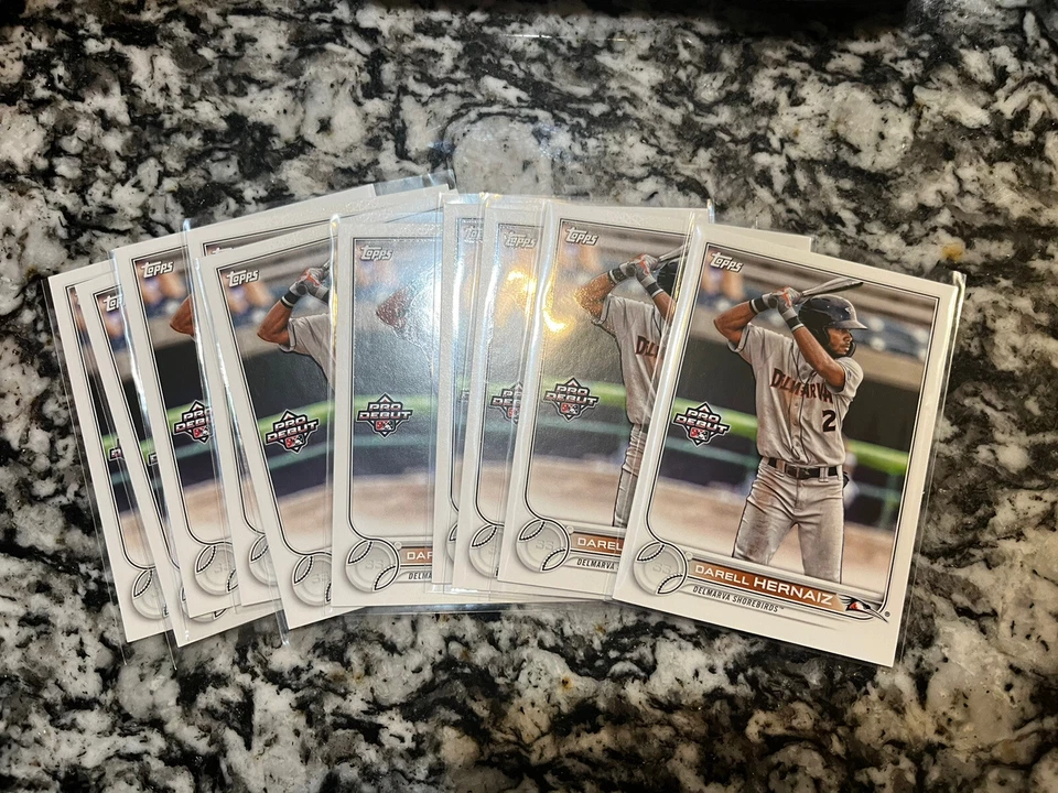 (10) LOT 2022 Topps Pro Debut Darell Hernaiz #PD-10 Shorebirds - Image 1 of 2