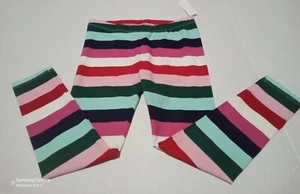 NWT Crown & Ivy Striped Leggings 4 Girls Colorful stretch - Picture 1 of 4