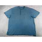 Red Head Brand Shirt Mens XXL 2XL Blue Tee 3-Button Chest Pocket Outdoor Hunting
